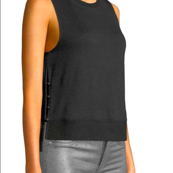 rag & bone Tops - Rag & Bone size M Black Sleeveless Knit Top